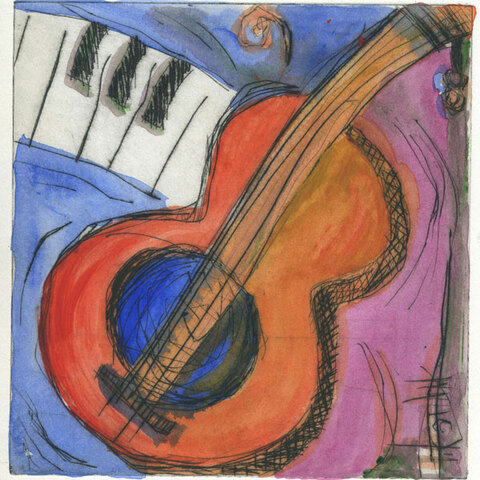 Live #%
Drypoint/acrylic