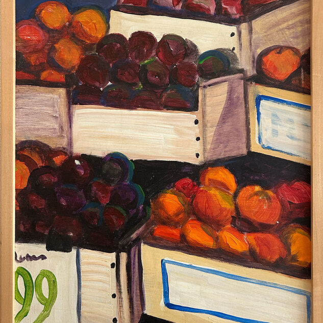 Plums at the fruitstand