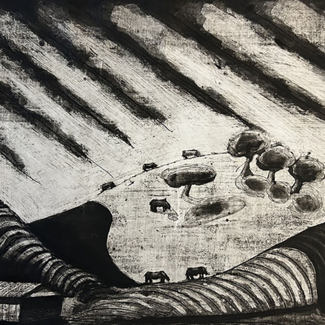 Cows in the Vineyard